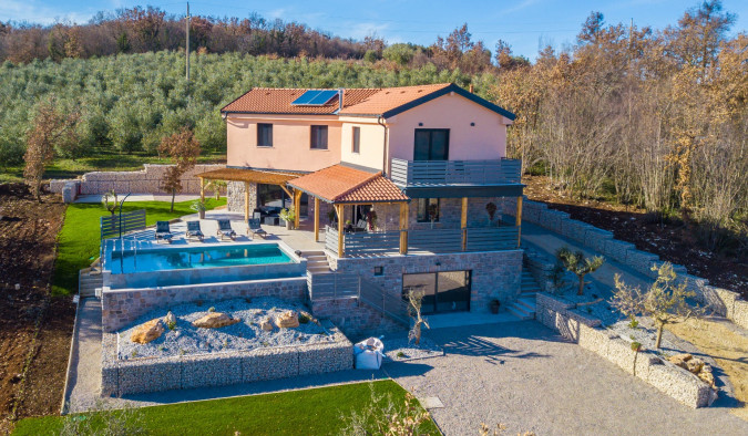 Ein Ort zur Entspannung in Ruhe und Natur, Villa Dominika mit Pool und Aussicht, Rakotule – Istrien, Kroatien Rakotule